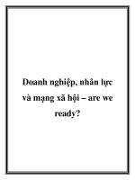 Doanh nghiệp, nhân lực và mạng xã hội – are we ready? docx