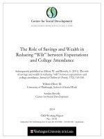 The Role of Savings and Wealth in Reducing ―Wilt‖ between Expectations and College Attendance pdf