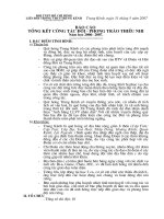 Tổng kết phong trào TTN