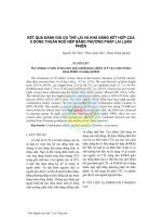 Kết quả đánh giá ưu thế lai và khả năng kết hợp của 8 dòng thuần ngô nếp bằng phương pháp lai luân phiên docx