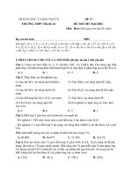 SỞ GIÁO DỤC VÀ ĐÀO TẠO TN TRƯỜNG THPT TRẠI CAU ĐỀ 15 pptx