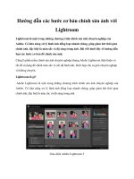 Hướng dẫn các bước cơ bản chỉnh sửa ảnh với Lightroom pdf