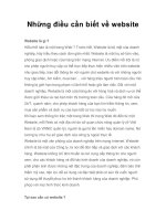 Những điều cần biết về website ppt