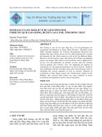 ĐÁNH GIÁ CỦA DU KHÁCH VỀ DU LỊCH SINH THÁI Ở KHU DU LỊCH GÁO GIỒNG, HUYỆN CAO LÃNH, TỈNH ĐỒNG THÁP docx