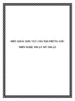 ĐIÊU KHẮC KHU VỰC I HÀ NỘI-NHỮNG GÓC NHÌN NGHỆ THUẬT MỸ THUẬT docx