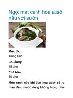 Ngọt mát canh hoa atisô nấu với sườn pptx