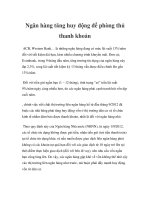 Ngân hàng tăng huy động để phòng thủ thanh khoản pptx