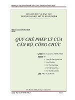 tiểu luận quy chế pháp lý của cán bộ, công chức