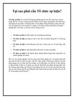 Tại sao phải cần Tổ chức sự kiện? pptx