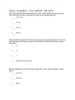 TRẮC NGHIỆM - TÀI CHÍNH - Đề Số 9 docx