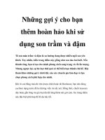 Những gợi ý cho bạn thêm hoàn hảo khi sử dụng son trầm và đậm pptx