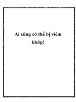 Ai cũng có thể bị viêm khớp pdf