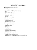 personal information