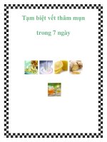 Tạm biệt vết thâm mụn trong 7 ngày pot