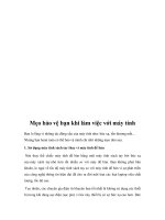 Mẹo bảo vệ bạn khi làm việc với máy tính pot