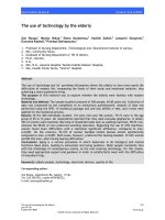 The use of technology by the elderly pdf