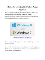 Hướng dẫn khởi động kép Windows 7 cùng Windows 8 ppt