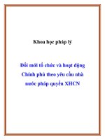 Đổi mới tổ chức và hoạt động Chính phủ theo yêu cầu nhà nước pháp quyền XHCN potx