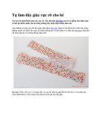 Tự làm dây giày rực rỡ cho bé potx