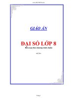 GIÁO ÁN ĐẠI SỐ LỚP 8 pptx