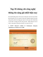 Top 10 chứng chỉ công nghệ thông tin sáng giá nhất hiện nay docx