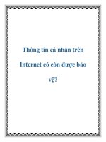 Thông tin cá nhân trên Internet có còn được bảo vệ? ppt