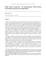 Public Sector Accounting - An Interdisciplinary Field Involving Accounting, Economics, and Jurisprudence ppt