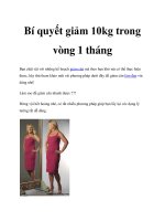 Bí quyết giảm 10kg trong vòng 1 tháng ppt