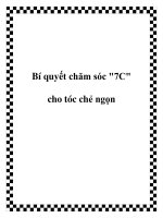Bí quyết chăm sóc 