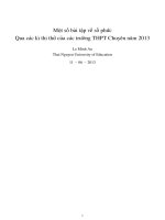 Một số bài tập về số phức qua các kì thi thử đại học của các trường chuyên