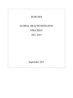 BURUNDI GLOBAL HEALTH INITIATIVE STRATEGY 2011-2015 doc