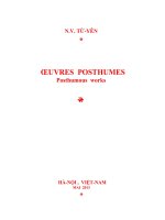 Posthumous works - Chứng minh bài toán Ferma lớn