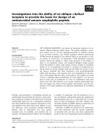 Báo cáo khoa học: Investigations into the ability of an oblique a-helical template to provide the basis for design of an antimicrobial anionic amphiphilic peptide pot