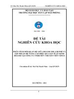 Phân tích mối quan hệ giữa doanh thu, chi phí và lợi nhuận để nâng cao hiệu quả sản xuất kinh doanh tại công ty TNHH MTV Thuyền viên VIPCO