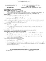 ĐỀ THI CHÍNH THỨC MÔN TOÁN NĂM 2008