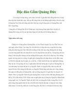 Độc đáo Gốm Quảng Đức docx