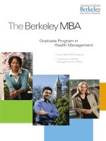 The Berkeley MBA - Graduate Program in Health Management doc
