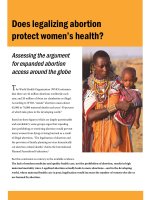 Does legalizing abortion protect women’s health? ppt