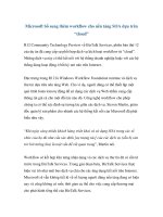 Microsoft bổ sung thêm workflow cho nền tảng SOA dựa trên “cloud” ppt