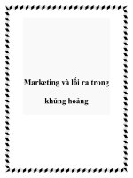 Marketing và lối ra trong khủng hoảng pot