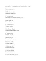 111 câu THÀNH NGỮ BẰNG TIẾNG ANH