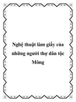 Nghệ thuật làm giấy của những người thợ dân tộc Mông pdf