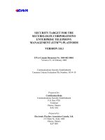 SECURITY TARGET FOR THE SECURELOGIX CORPORATION® ENTERPRISE TELEPHONY MANAGEMENT (ETM™) PLATFORM VERSION 3.0.1 pptx