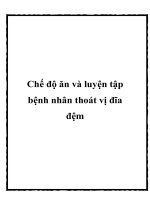 Chế độ ăn và luyện tập bệnh nhân thoát vị đĩa đệm pdf