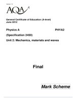 Vật lý A level:AQA PHYA2 w MS JUN12