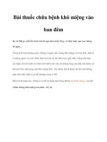 Bài thuốc chữa bệnh khô miệng vào ban đêm pot