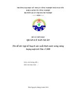 lập kế hoạch sản xuất bình nước nóng năng lượng mặt trời tân á 200l