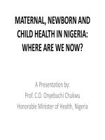 MATERNAL, NEWBORN AND CHILD HEALTH IN NIGERIA: WHERE ARE WE NOW? pptx