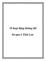 15 hoạt động không thể bỏ qua ở Thái Lan doc