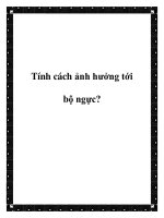 Tính cách ảnh hưởng tới bộ ngực? docx